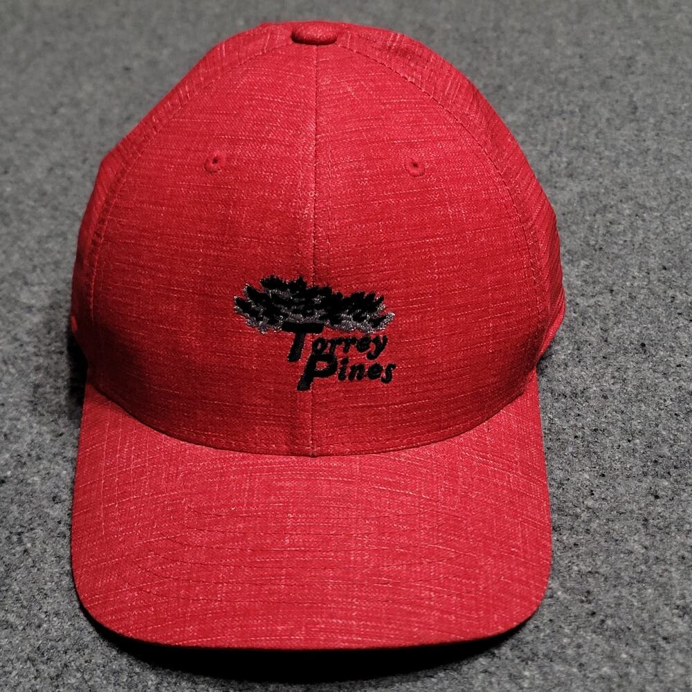 Adidas Hat Baseball Cap Mens Large Extra Large Red Torrey Pines Golf Climacool